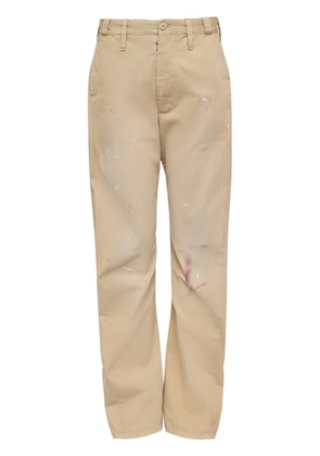 MM6 Maison Margiela paint-splatter trousers - Neutrals