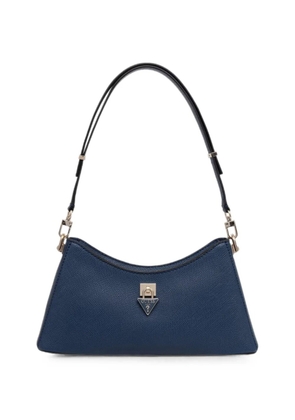 GUESS USA Patsie logo-plaque crosshatch-texture tote bag - Blue