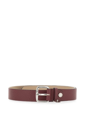 GIANNI CHIARINI logo-engraved leather belt - Red