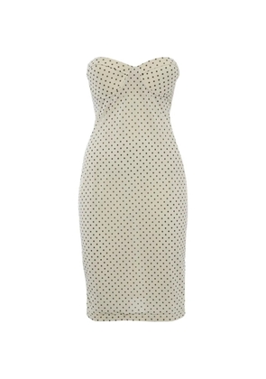 ZIMMERMANN polka-dot strapless midi dress - Neutrals