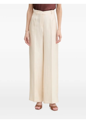 Haveone pressed-crease wide-leg trousers - Neutrals