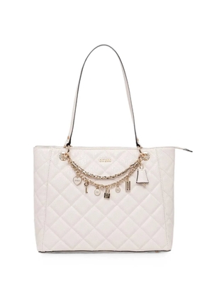 GUESS USA Libby quilted charm-detail tote bag - Neutrals