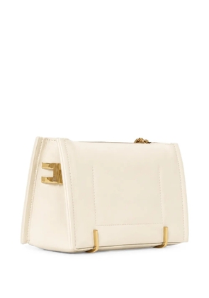 Elisabetta Franchi logo-plaque clutch bag - Neutrals