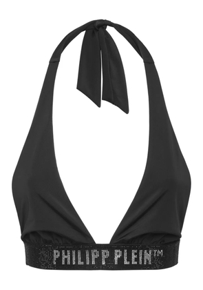 Philipp Plein logo-band bikini top - Black