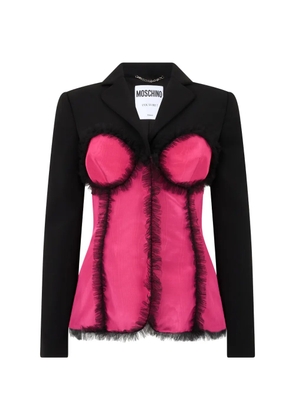 Moschino corset-style fitted jacket - Black