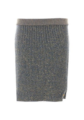 Balmain sequin-embellished glitter-effect midi skirt - Blue