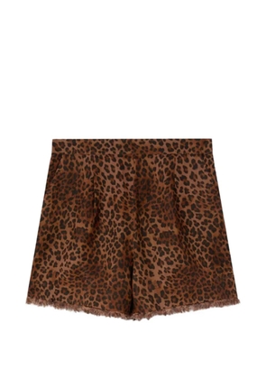 MC2 Saint Barth Amani leopard-print frayed shorts - Brown