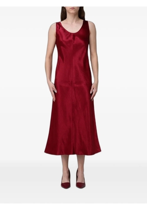 Max Mara satin-finish sleeveless midi dress - Red