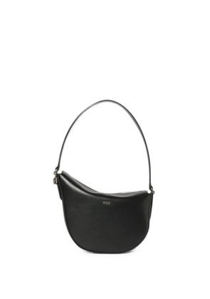 BOSS logo-plaque hobo handbag - Black