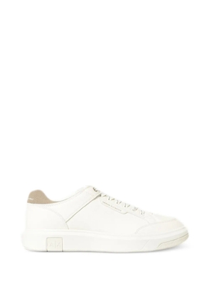 Emporio Armani lace-up panelled sneakers - Neutrals