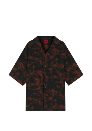 HUGO abstract-print short-sleeve shirt - Black