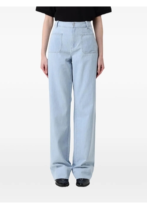 A.P.C. patch-pocket wide-leg jeans - Blue