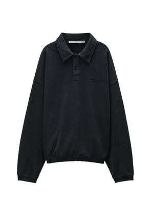 Alexander Wang polo-collar oversized sweater - Black