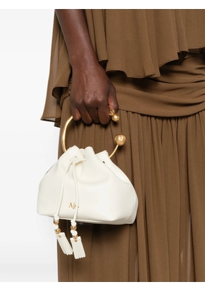 Aje mini Ceremonia ring-handle bucket bag - White