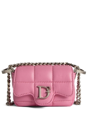 DSQUARED2 D2 Statement leather crossbody bag - Pink