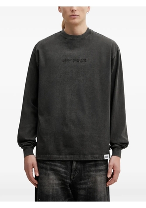 Neighborhood logo-embroidered long-sleeve T-shirt - Black