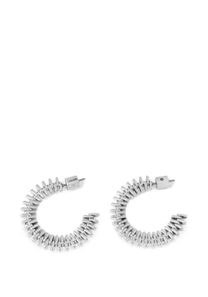 AllSaints ribbed hoop earrings - Silver