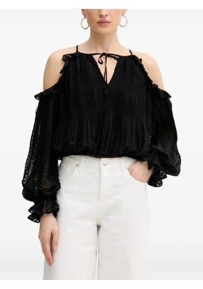 GUESS USA ruffled cold-shoulder blouse - Black