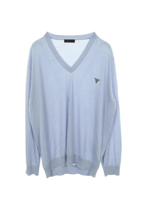Prada Pre-Owned 2010s logo-embroidered sweater - Blue