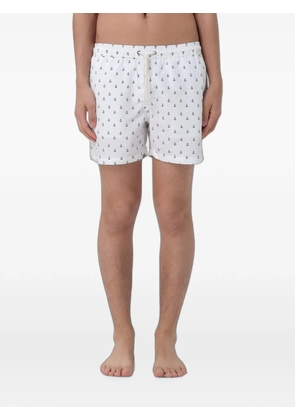 BROOKSFIELD anchor-print swim shorts - White