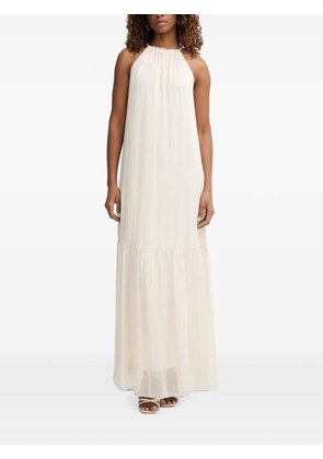 Haveone tiered halterneck maxi dress - Neutrals