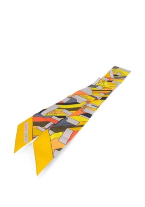 Hermès Pre-Owned Twilly geometric-print scarf - Yellow