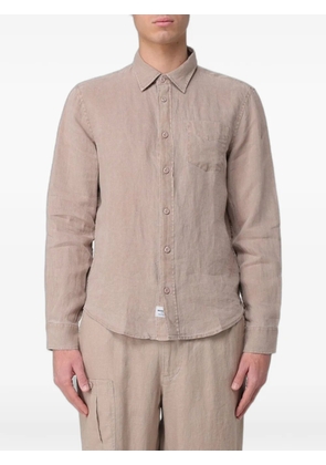 Blauer chest-pocket linen shirt - Neutrals