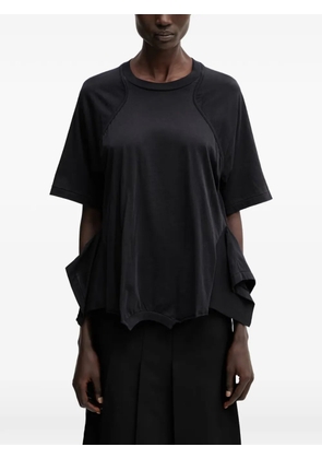 Undercover panelled raw-edge T-shirt - Black