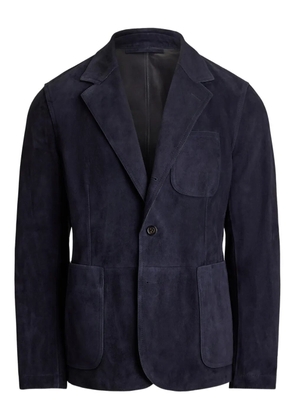 Ralph Lauren Purple Label single-breasted suede blazer - Blue