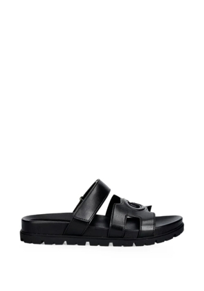 GUESS USA Fashien logo-embossed touch-strap sandals - Black