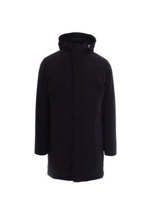 Herno hooded concealed-fastening coat - Blue