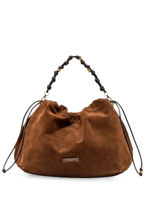 GIANNI CHIARINI large Morgana suede shoulder bag - Brown
