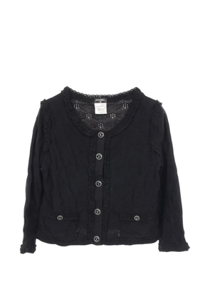 CHANEL Pre-Owned 1986-1988 CC-button cardigan - Black