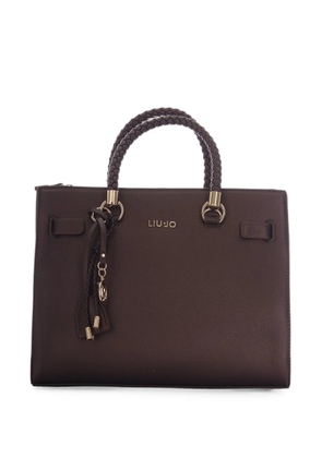 LIU JO medium logo-charm satchel bag - Brown
