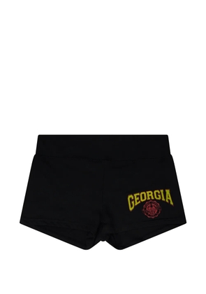 SP5DER Georgia logo-print shorts - Black