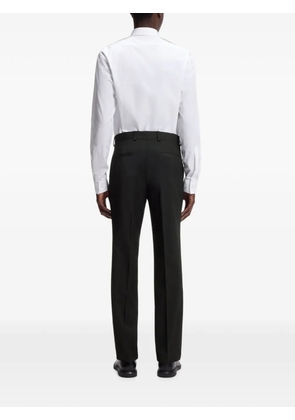 HUGO pressed-crease belt-loop trousers - Black
