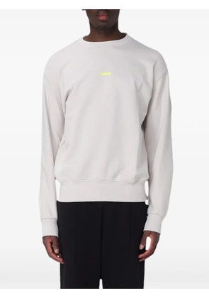 DISCLAIMER logo-print dropped-shoulder sweater - Grey