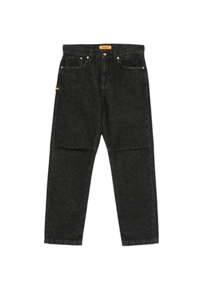 Replay logo-patch straight-leg jeans - Black