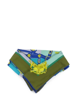 Hermès Pre-Owned graphic-pattern scarf - Blue