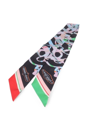 Hermès Pre-Owned Twilly Cavalcador scarf - Black