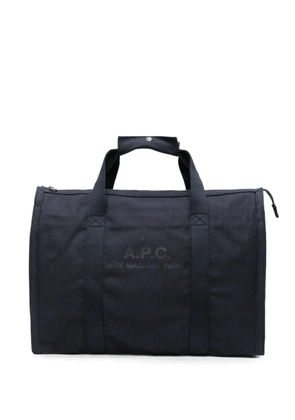 A.P.C. logo-print gym bag - Blue