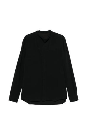 Rick Owens Island asymmetric-collar shirt - Black