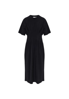 Gestuz Gzinez pleated short-sleeve midi dress - Black