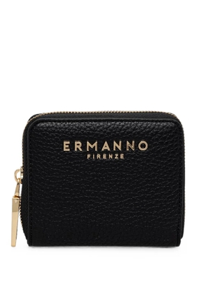 ERMANNO FIRENZE logo-plaque pebbled wallet - Black