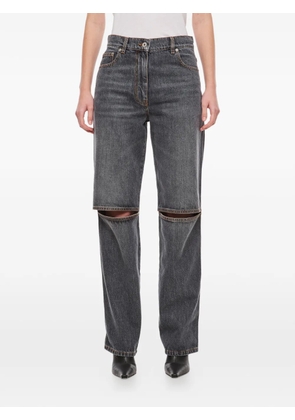 JW Anderson Anchor-logo cut-out jeans - Grey