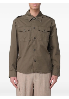 Blauer logo-patch button-up shirt - Green