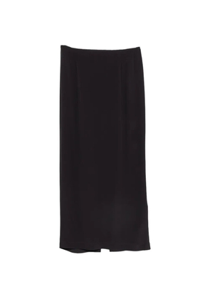 Su rear-slit midi skirt - Black