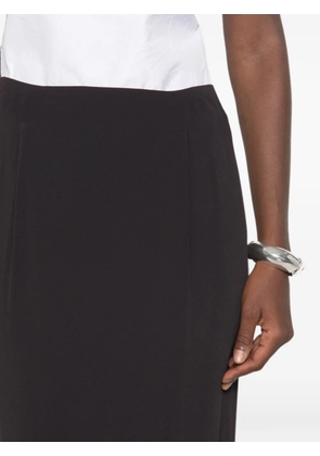 Su rear-slit midi skirt - Black