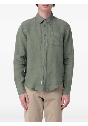 Blauer linen chest-pocket shirt - Green