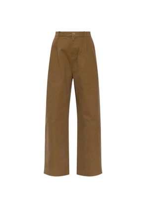 Jil Sander pleated cotton trousers - Brown